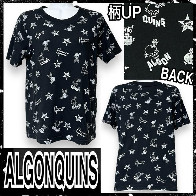 【ALGONQUINS】フラワースカル&ロゴ総柄Tシャツ < ブランド  【ALGONQUINS】フラワースカル&ロゴ総柄Tシャツ  < ブランドの