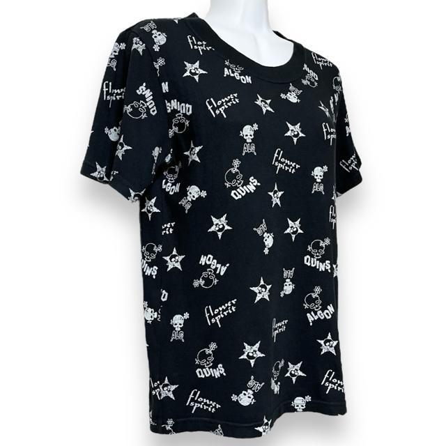 【ALGONQUINS】フラワースカル&ロゴ総柄Tシャツ < ブランド  【ALGONQUINS】フラワースカル&ロゴ総柄Tシャツ < ブランドの