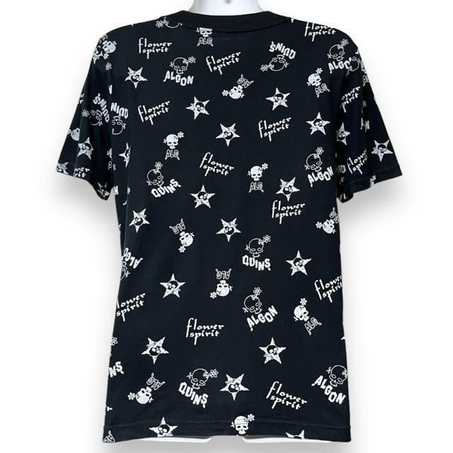 【ALGONQUINS】フラワースカル&ロゴ総柄Tシャツ < ブランド  【ALGONQUINS】フラワースカル&ロゴ総柄Tシャツ < ブランドの