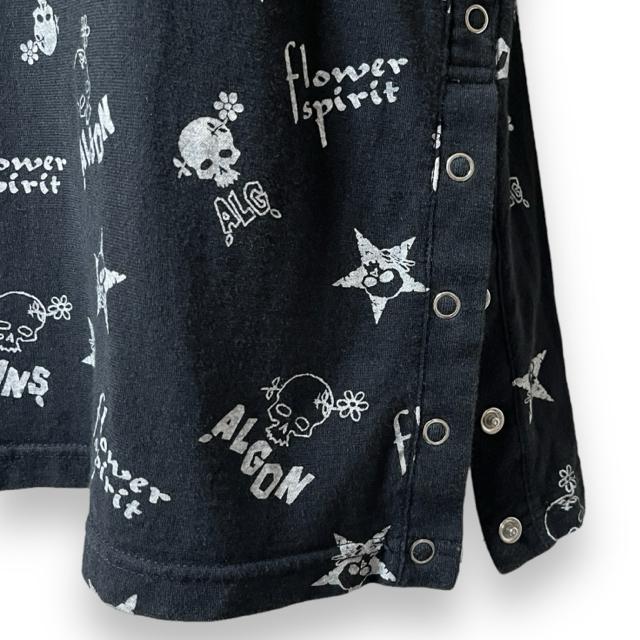 【ALGONQUINS】フラワースカル&ロゴ総柄Tシャツ < ブランド  【ALGONQUINS】フラワースカル&ロゴ総柄Tシャツ < ブランドの