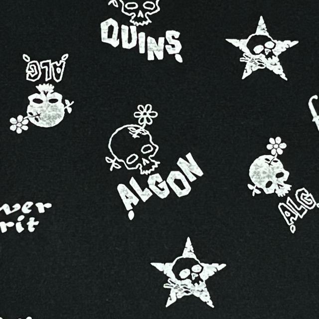 【ALGONQUINS】フラワースカル&ロゴ総柄Tシャツ < ブランド  【ALGONQUINS】フラワースカル&ロゴ総柄Tシャツ < ブランドの