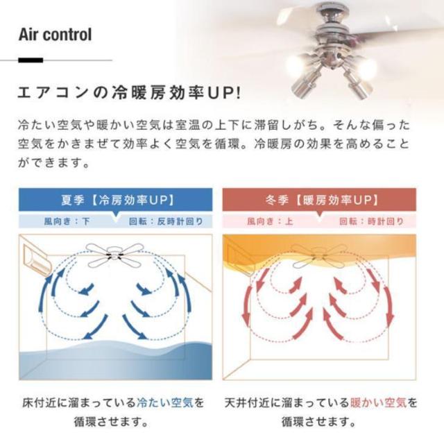 シーリングファンライト メタリック スタイリッシュ 照明 4灯 LED エアコン リモコン付き < 家電/AV  シーリングファンライト メタリック スタイリッシュ 照明 4灯 LED エアコン リモコン付き < 家電/AVの