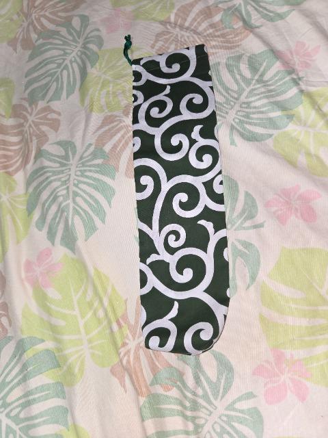 ★新品緑×白唐草模様大柄リコーダー入れ巾着袋 < キッズ/ベビー  ★新品緑×白唐草模様大柄リコーダー入れ巾着袋  < キッズ/ベビーの