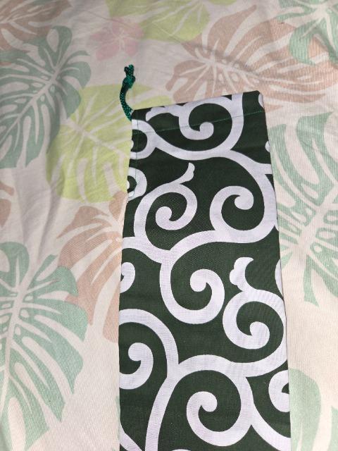 ★新品緑×白唐草模様大柄リコーダー入れ巾着袋 < キッズ/ベビー  ★新品緑×白唐草模様大柄リコーダー入れ巾着袋 < キッズ/ベビーの