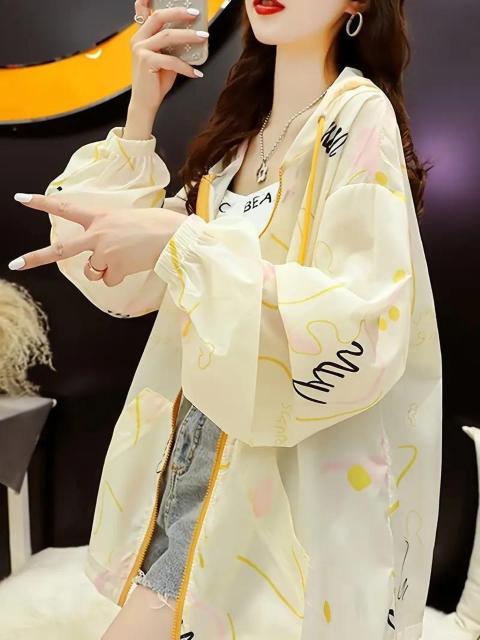 お試し価格1390円★女性用軽量UPFフード付きシャツ - スポーティストライプ長袖ジップアップトップ 日本サイズM ホワイト < レジャー/スポーツ お試し価格1390円★女性用軽量UPFフード付きシャツ - スポーティストライプ長袖ジップアップトップ 日本サイズM ホワイト < レジャー/スポーツの