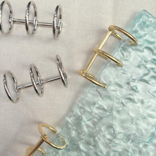 マーブル調 バインダー ミニ6穴 リフィル10枚付き シルバー、ゴールドリング付き 韓国風 PVCノート 手帳 アクアブルー < インテリア/ライフ  マーブル調 バインダー ミニ6穴 リフィル10枚付き シルバー、ゴールドリング付き 韓国風 PVCノート 手帳 アクアブルー < インテリア/ライフの