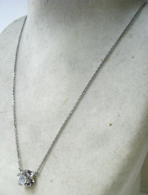 �ɔ��i Pt�v���`�i �`�F�[�� �l�b�N���X Pt900 �_�C���v�` 0.97ct �� �����A�N�Z�T���[/���v�� 