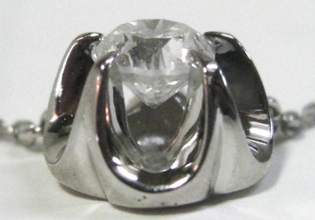 �ɔ��i Pt�v���`�i �`�F�[�� �l�b�N���X Pt900 �_�C���v�` 0.97ct �� �����A�N�Z�T���[/���v�� 