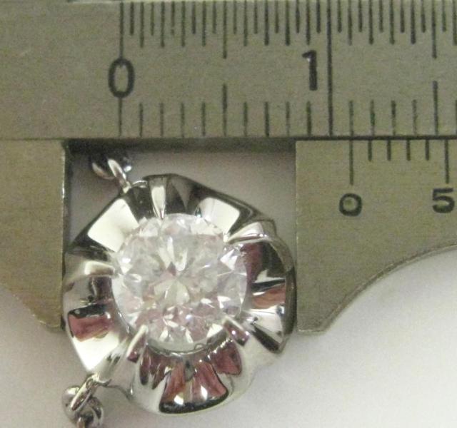 �ɔ��i Pt�v���`�i �`�F�[�� �l�b�N���X Pt900 �_�C���v�` 0.97ct �� �����A�N�Z�T���[/���v�� 