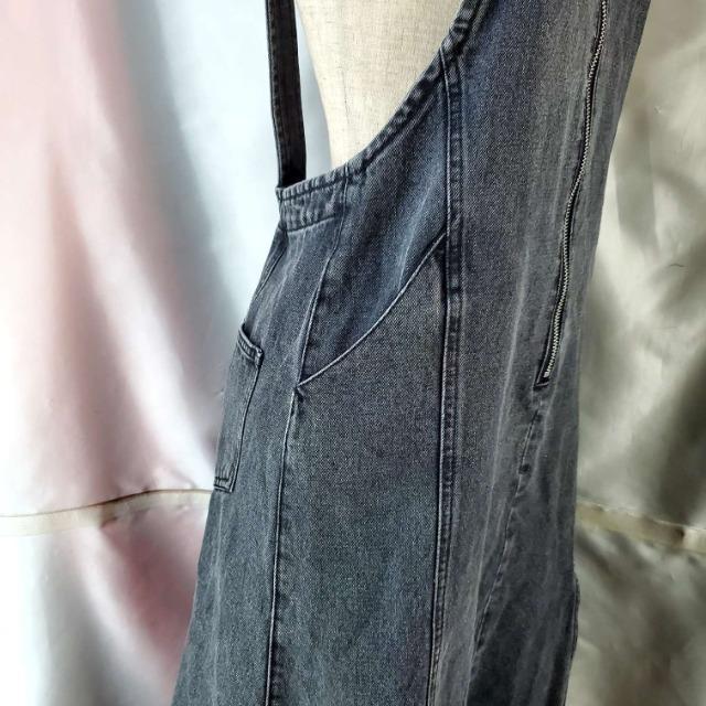 込み★GRL★デニム★ロングスリット入りジャンパースカート★S(7-9)★ < ブランド  込み★GRL★デニム★ロングスリット入りジャンパースカート★S(7-9)★ < ブランドの