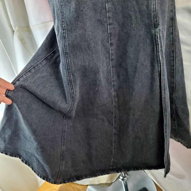 込み★GRL★デニム★ロングスリット入りジャンパースカート★S(7-9)★ < ブランド  込み★GRL★デニム★ロングスリット入りジャンパースカート★S(7-9)★ < ブランドの