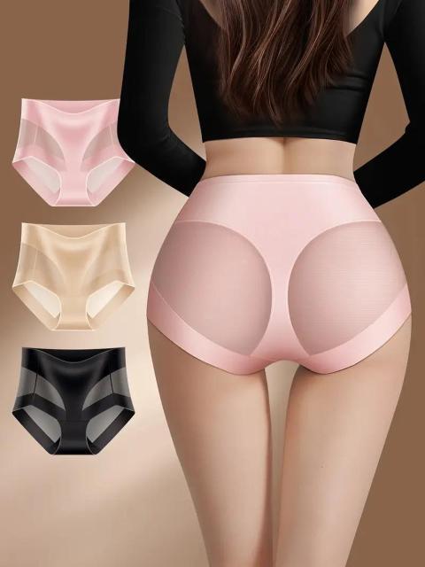 残1点★爆ヤス価格1290円★3枚セット レディース ハイウエスト 下着 メッシュ USAサイズXL(日本サイズXXL相当) < 女性ファッション 残1点★爆ヤス価格1290円★3枚セット レディース ハイウエスト 下着 メッシュ USAサイズXL(日本サイズXXL相当) < 女性ファッションの