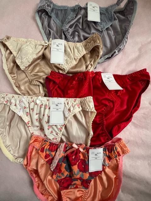 3Lサイズ!5枚セット!光沢ツルツル素材!シフォン使い!あり!色とりどり!高貴品格!エレガント!ショーツ!No.粋 < 女性ファッション 3Lサイズ!5枚セット!光沢ツルツル素材!シフォン使い!あり!色とりどり!高貴品格!エレガント!ショーツ!No.粋 < 女性ファッションの