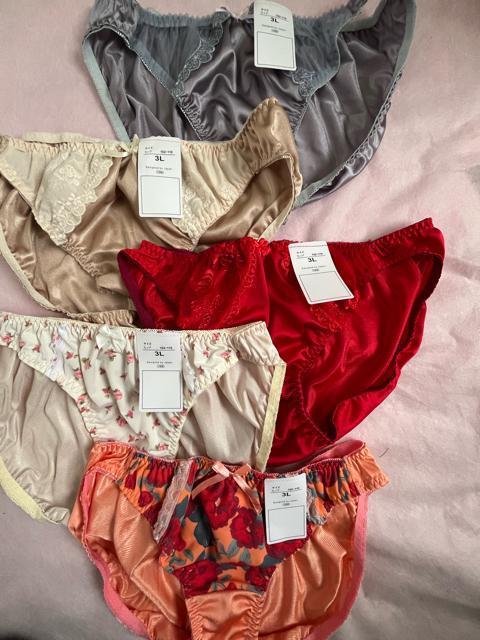 3Lサイズ!5枚セット!光沢ツルツル素材!シフォン使い!あり!色とりどり!高貴品格!エレガント!ショーツ!No.粋 < 女性ファッション 3Lサイズ!5枚セット!光沢ツルツル素材!シフォン使い!あり!色とりどり!高貴品格!エレガント!ショーツ!No.粋 < 女性ファッションの