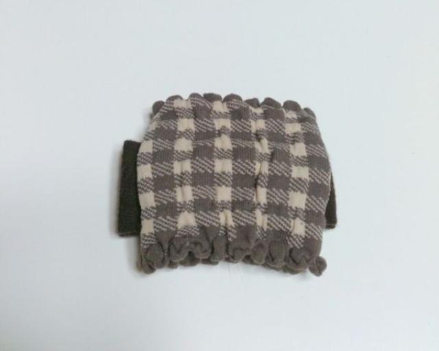 ファー付き リボン チェック柄 リストバンド★ < 女性ファッション ファー付き リボン チェック柄 リストバンド★ < 女性ファッションの