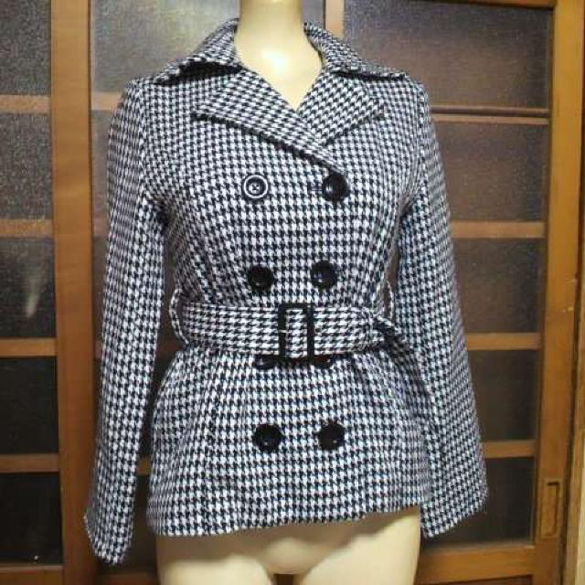 STAGE ONE千鳥柄 コート < 女性ファッション  STAGE ONE千鳥柄 コート  < 女性ファッションの