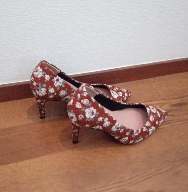 Sesto セスト◆レッド 花柄 シューズ ポインテッドトゥ パンプス 靴 22p < 女性ファッション  Sesto セスト◆レッド 花柄 シューズ ポインテッドトゥ パンプス 靴 22p < 女性ファッションの