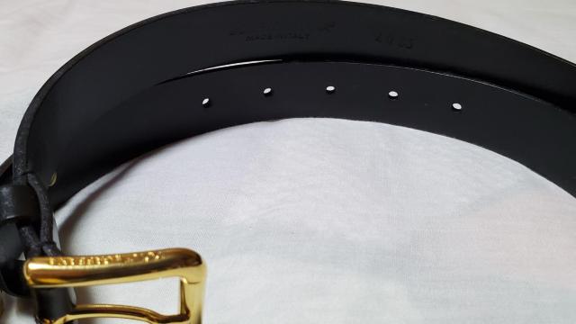 正規美レア ドルチェ&ガッバーナ ロゴ レタリング3連LOVEループ×スパイクスタッズ ロックテイストレザーベルト黒 85 D&G < ブランド  正規美レア ドルチェ&ガッバーナ ロゴ レタリング3連LOVEループ×スパイクスタッズ ロックテイストレザーベルト黒 85 D&G < ブランドの