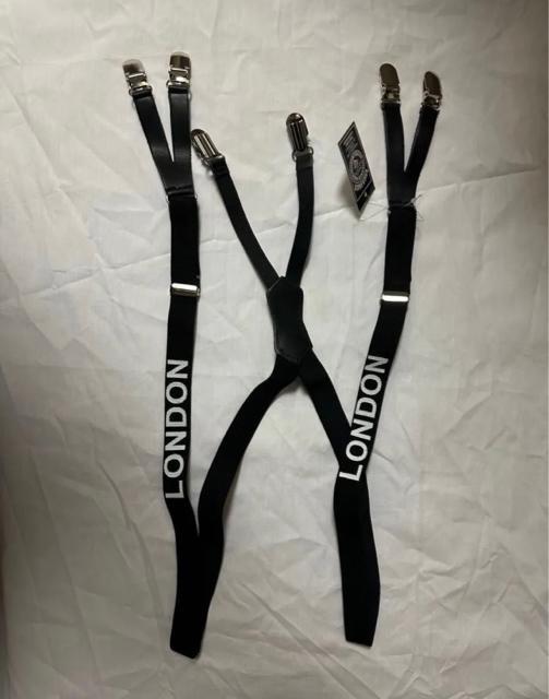 新品タグ付き サスペンダー LONDON < 男性ファッション  新品タグ付き サスペンダー LONDON < 男性ファッションの