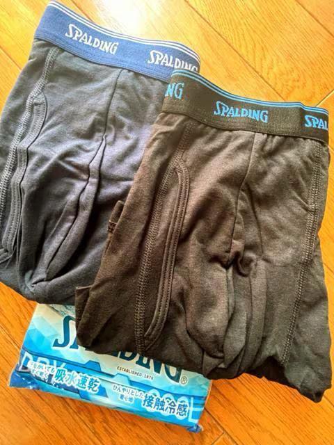 LLサイズ!2枚セット!高貴紳士的!ブランド品!SPALDING!吸水速乾!接触冷感!快適な!前開きあり!ボクサーブリーフ! < 男性ファッション  LLサイズ!2枚セット!高貴紳士的!ブランド品!SPALDING!吸水速乾!接触冷感!快適な!前開きあり!ボクサーブリーフ! < 男性ファッションの
