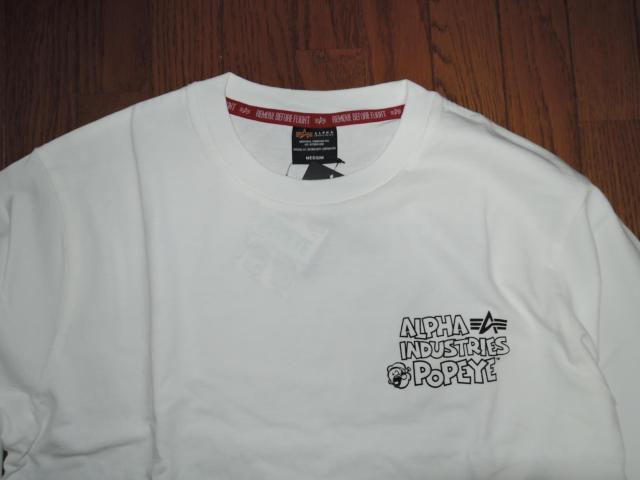 新品 ALPHA INDUSTRIES アルファ インダストリーズ × POPEYE ポパイ ロンTシャツ M白 長袖 カットソー < ブランド 新品 ALPHA INDUSTRIES アルファ インダストリーズ × POPEYE ポパイ ロンTシャツ M白 長袖 カットソー < ブランドの