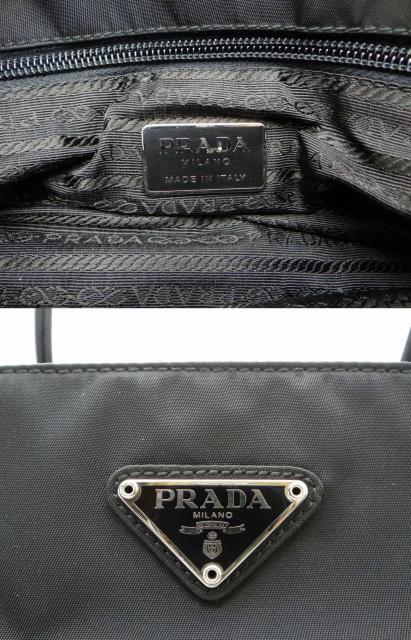 PRADA プラダ B3864 TESSUTO CITY ナイロン トートバッグ 三角プレート ブラック<USED> < ブランド  PRADA プラダ B3864 TESSUTO CITY ナイロン トートバッグ 三角プレート ブラック<USED> < ブランドの