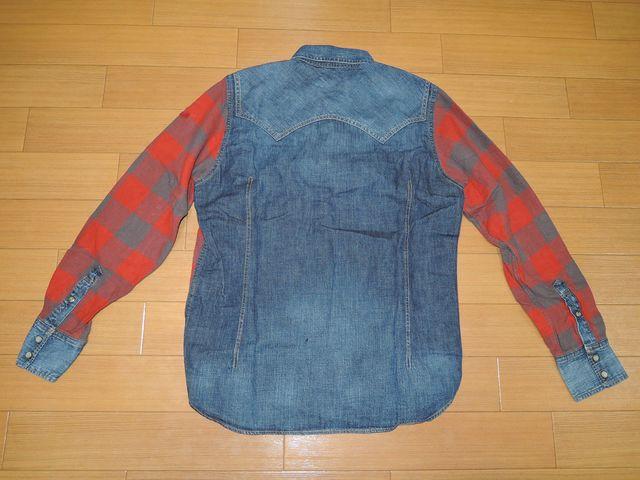新品TMTデニム切替チェックシャツM赤タンガリーインディゴ < ブランド 新品TMTデニム切替チェックシャツM赤タンガリーインディゴ < ブランドの