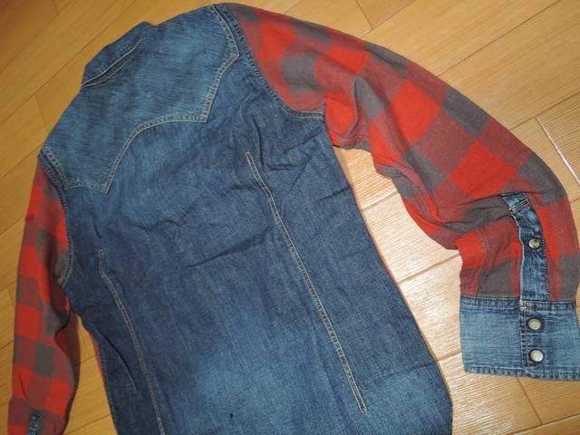 新品TMTデニム切替チェックシャツM赤タンガリーインディゴ < ブランド 新品TMTデニム切替チェックシャツM赤タンガリーインディゴ < ブランドの