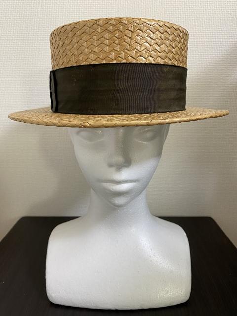 ◇《カンカン帽子/ヴィンテージ》 ベージュ G◇ < 女性ファッション  ◇《カンカン帽子/ヴィンテージ》 ベージュ G◇  < 女性ファッションの