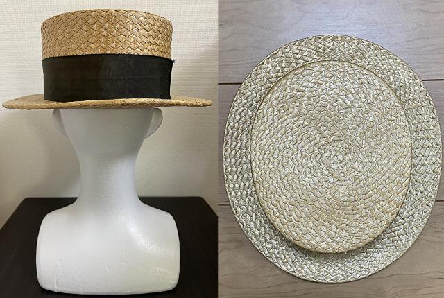 ◇《カンカン帽子/ヴィンテージ》 ベージュ G◇ < 女性ファッション  ◇《カンカン帽子/ヴィンテージ》 ベージュ G◇ < 女性ファッションの