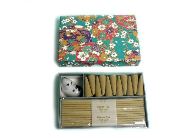 アロマ 薫香 緑茶香り お香立て付き ◆即決! < インテリア/ライフ  アロマ 薫香 緑茶香り お香立て付き ◆即決!  < インテリア/ライフの