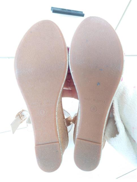 オリエンタルトラフィック 異素材ウエッジサンダル S < ブランド  オリエンタルトラフィック 異素材ウエッジサンダル S < ブランドの