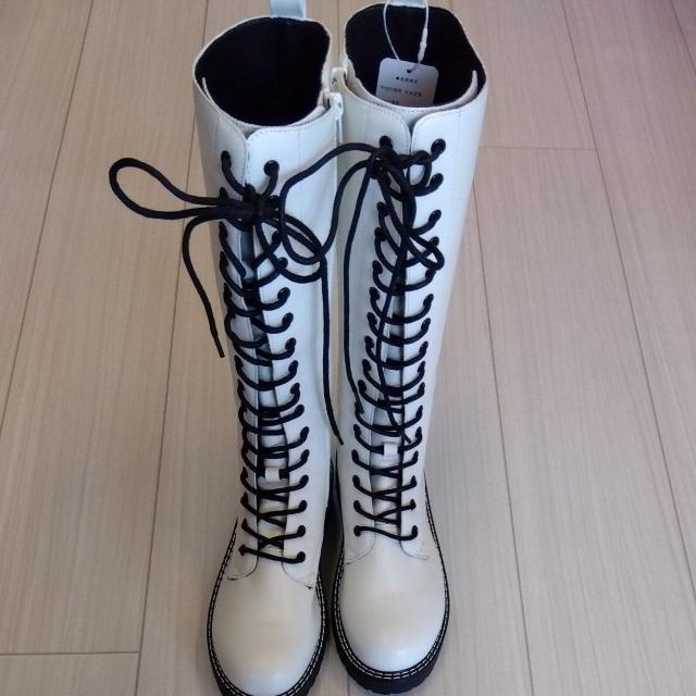 ☆レースアップ☆ロングブーツ☆White☆ < 女性ファッション  ☆レースアップ☆ロングブーツ☆White☆  < 女性ファッションの