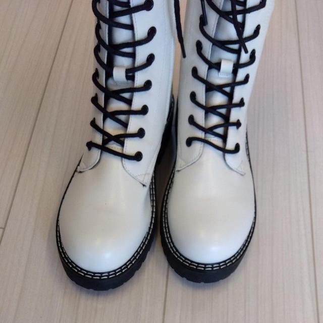 ☆レースアップ☆ロングブーツ☆White☆ < 女性ファッション  ☆レースアップ☆ロングブーツ☆White☆ < 女性ファッションの