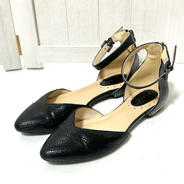 Pitti ピッティ 本革 アンクルストラップパンプス 23.5cm < 女性ファッション  Pitti ピッティ 本革 アンクルストラップパンプス 23.5cm < 女性ファッションの