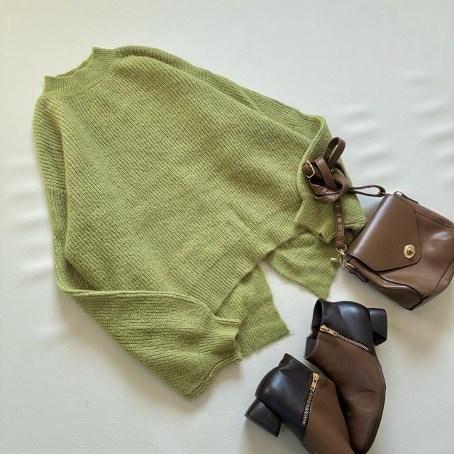 ◆美品◆トプカピ◆アルパカ混◆ふわふわモヘヤニット◆ウール◆ライトグリーン◆M < ブランド  ◆美品◆トプカピ◆アルパカ混◆ふわふわモヘヤニット◆ウール◆ライトグリーン◆M < ブランドの