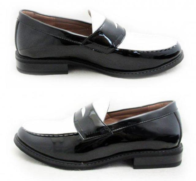 1円~C194新品LASSU&FRISSコインローファー26.5a黒×白♂ < 男性ファッション 1円~C194新品LASSU&FRISSコインローファー26.5a黒×白♂ < 男性ファッションの