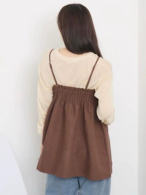 新品 retro girl ウエストギャザー ミニOP < ブランド 新品 retro girl ウエストギャザー ミニOP < ブランドの