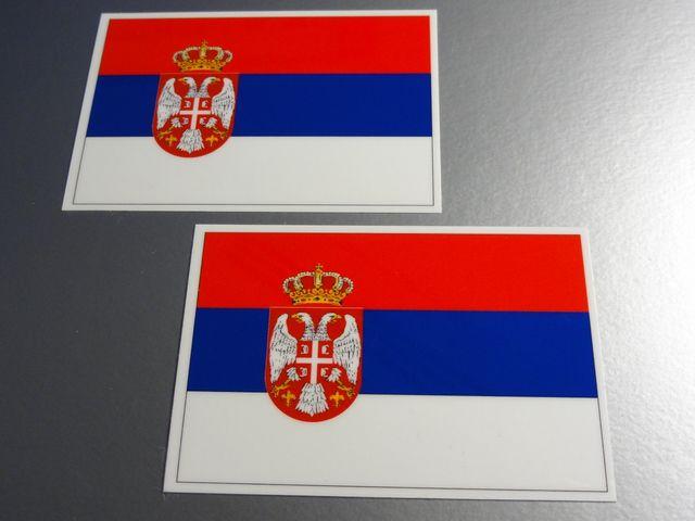 ■セルビア国旗ステッカー2枚セット即買■スーツケースなどに < 自動車/バイク ■セルビア国旗ステッカー2枚セット即買■スーツケースなどに < 自動車/バイク