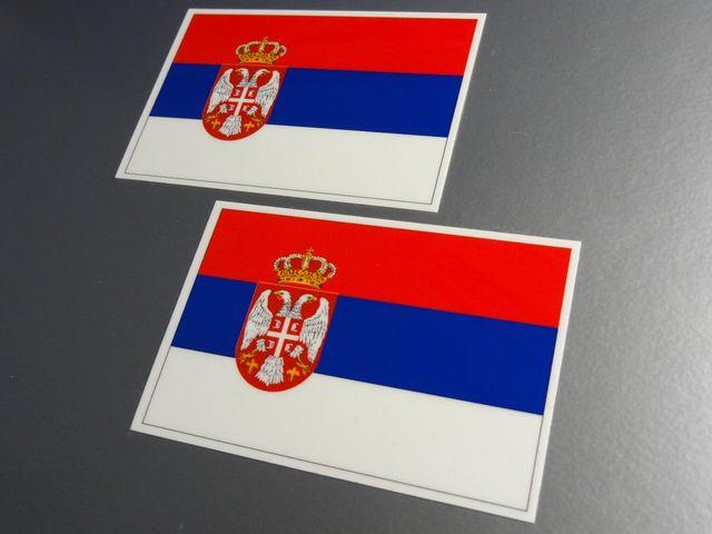 ■セルビア国旗ステッカー2枚セット即買■スーツケースなどに < 自動車/バイク ■セルビア国旗ステッカー2枚セット即買■スーツケースなどに < 自動車/バイク