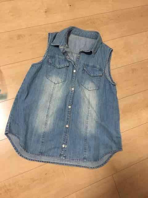 試着のみ デニムノースリーブ < 女性ファッション  試着のみ デニムノースリーブ < 女性ファッションの