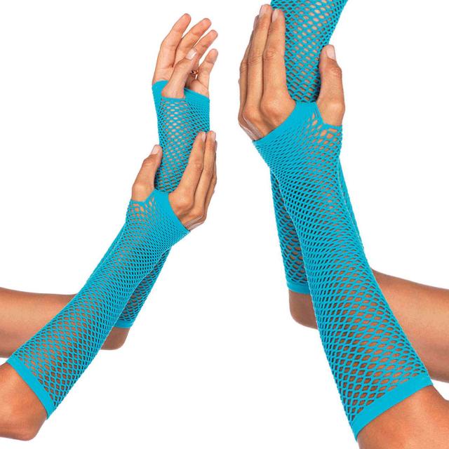 LEGAVENUE フィンガーレス 網グローブ ネオンブルー < 女性ファッション  LEGAVENUE フィンガーレス 網グローブ ネオンブルー < 女性ファッションの