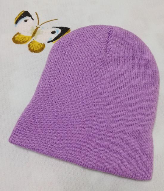 未使用品 キッズ ニット帽 紫色 < キッズ/ベビー  未使用品 キッズ ニット帽 紫色  < キッズ/ベビーの