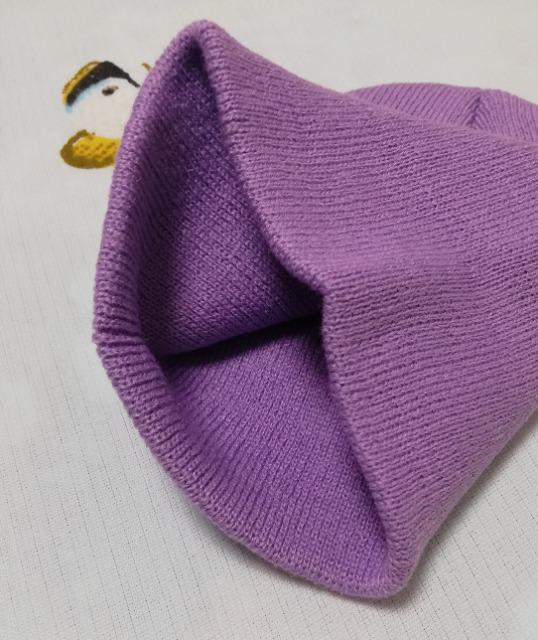 未使用品 キッズ ニット帽 紫色 < キッズ/ベビー  未使用品 キッズ ニット帽 紫色 < キッズ/ベビーの