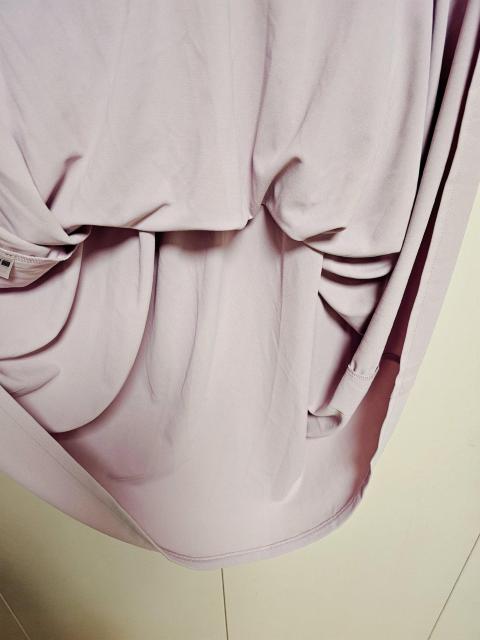 UNIQLO クレープジャージーカシュクールワンピース L 薄紫 < ブランド  UNIQLO クレープジャージーカシュクールワンピース L 薄紫 < ブランドの