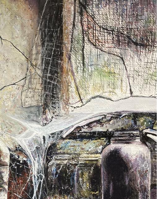 絵画 水彩画 ガッシュ水彩・透明水彩『瓶・壊れた時計・蜘蛛の巣』新品 真作保証 原画 < ホビー  絵画 水彩画 ガッシュ水彩・透明水彩『瓶・壊れた時計・蜘蛛の巣』新品 真作保証 原画 < ホビーの