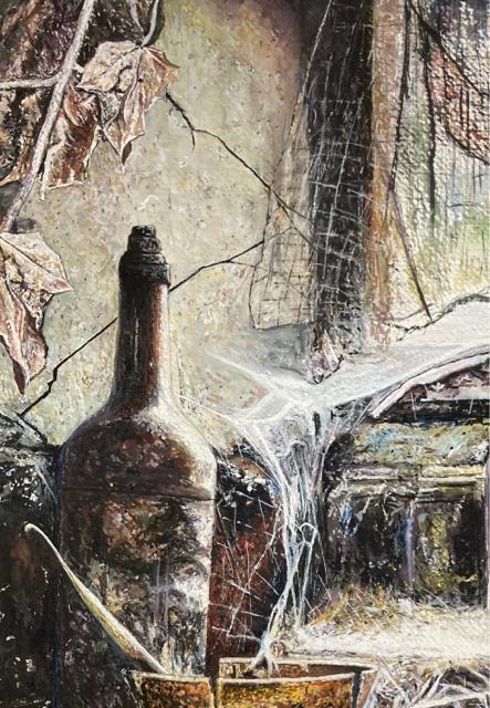 絵画 水彩画 ガッシュ水彩・透明水彩『瓶・壊れた時計・蜘蛛の巣』新品 真作保証 原画 < ホビー  絵画 水彩画 ガッシュ水彩・透明水彩『瓶・壊れた時計・蜘蛛の巣』新品 真作保証 原画 < ホビーの
