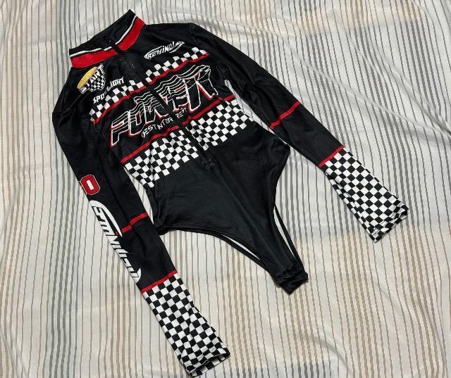 精悍なブラックのレトロなレーシングスタイル★イベント衣装用ハイレグレオタード★Mサイズ < レジャー/スポーツ 精悍なブラックのレトロなレーシングスタイル★イベント衣装用ハイレグレオタード★Mサイズ < レジャー/スポーツの