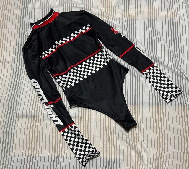 精悍なブラックのレトロなレーシングスタイル★イベント衣装用ハイレグレオタード★Mサイズ < レジャー/スポーツ 精悍なブラックのレトロなレーシングスタイル★イベント衣装用ハイレグレオタード★Mサイズ < レジャー/スポーツの