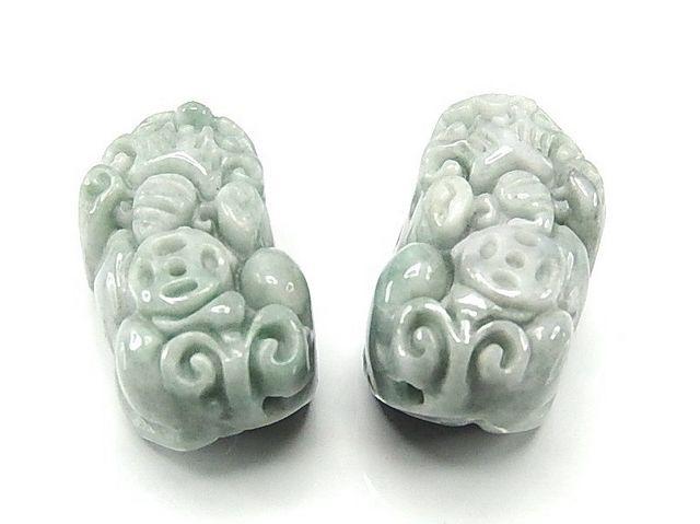 ヒスイ本翡翠ヒキュウ天然石AAAジェダイト金銭貔貅ペア風水物 < インテリア/ライフ  ヒスイ本翡翠ヒキュウ天然石AAAジェダイト金銭貔貅ペア風水物 < インテリア/ライフの
